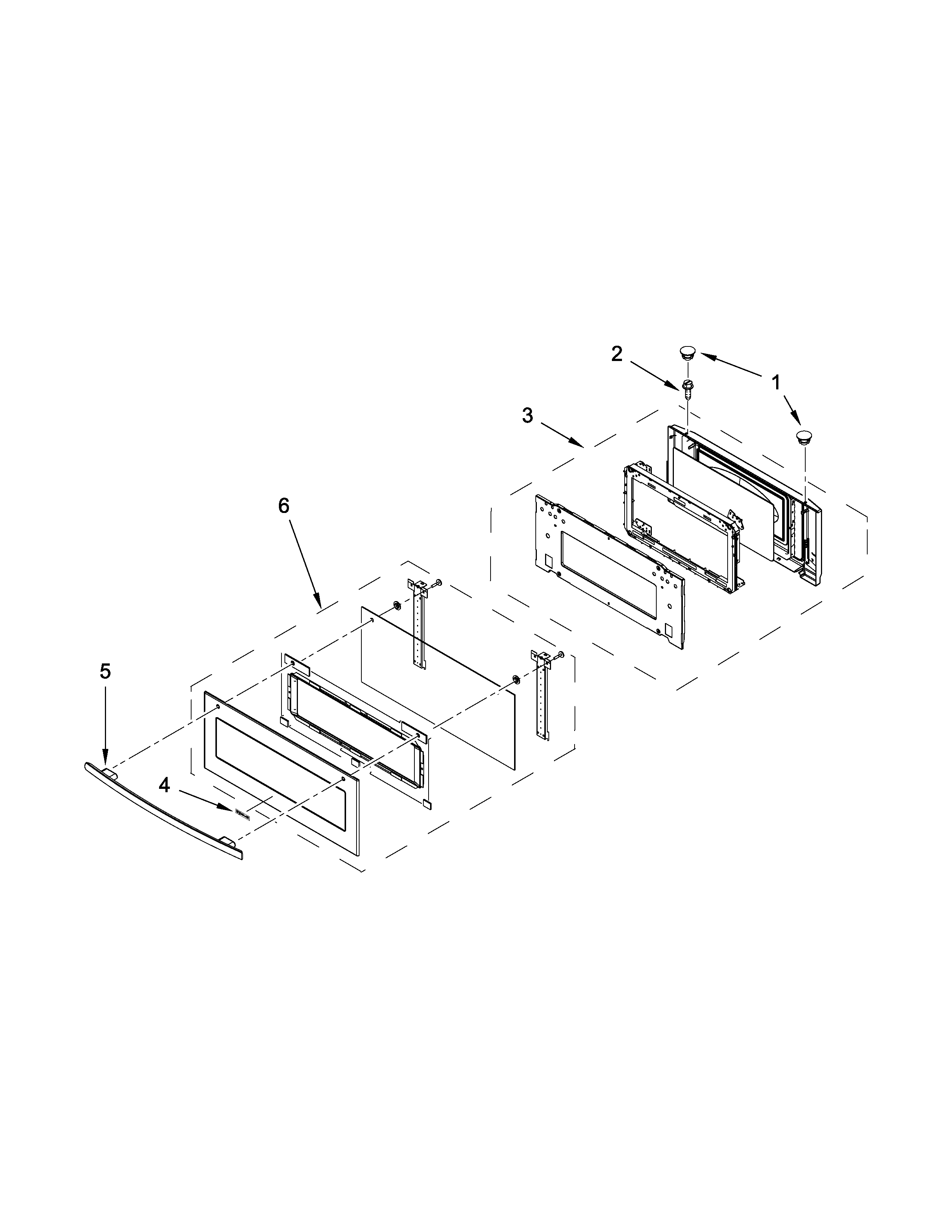 Microwave door parts