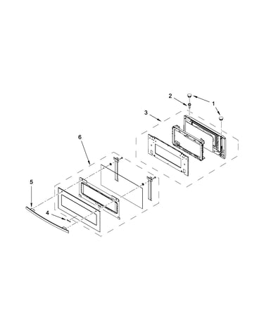 Microwave door parts