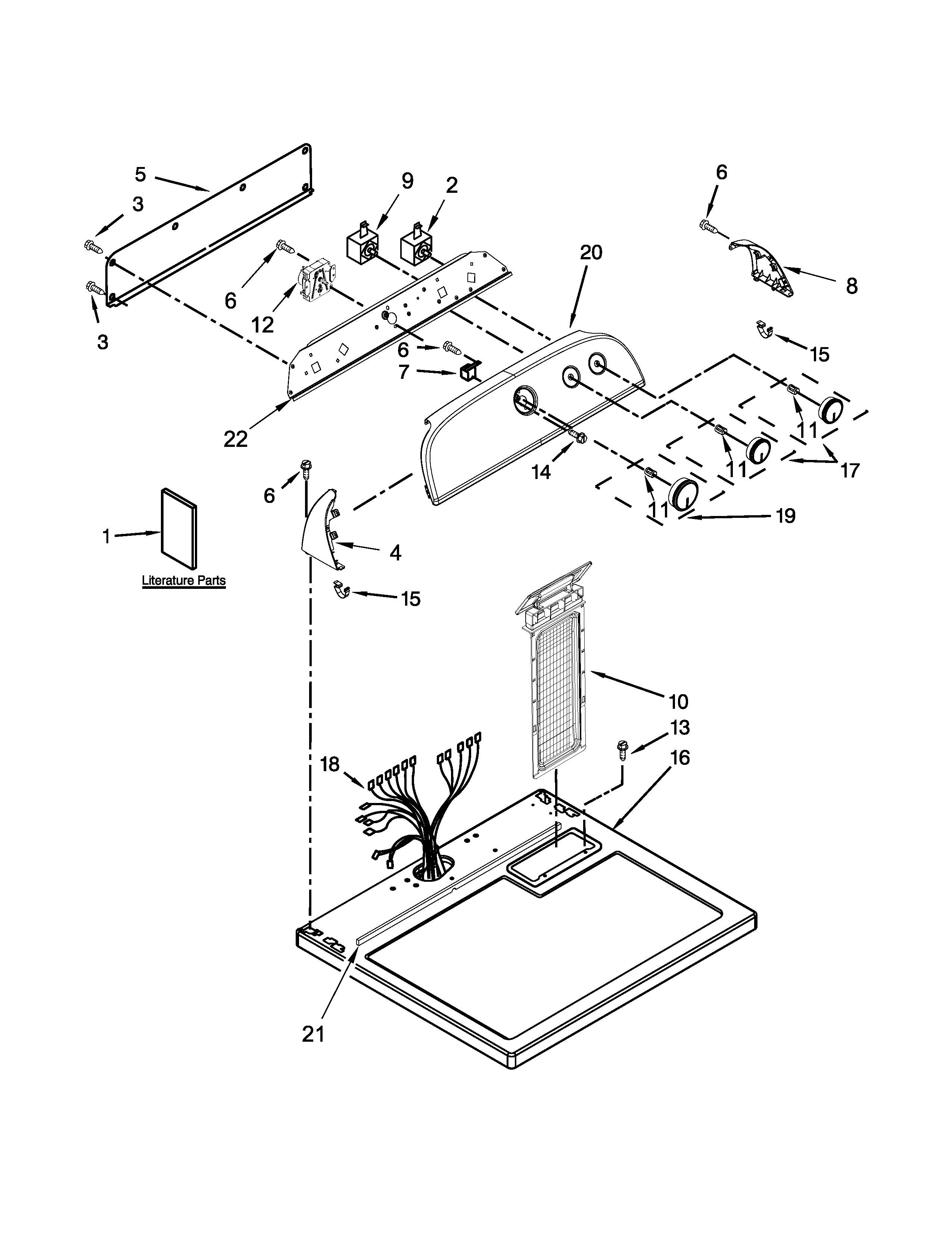 Top and console parts