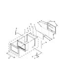 Upper oven door parts