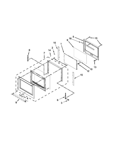 Oven door parts