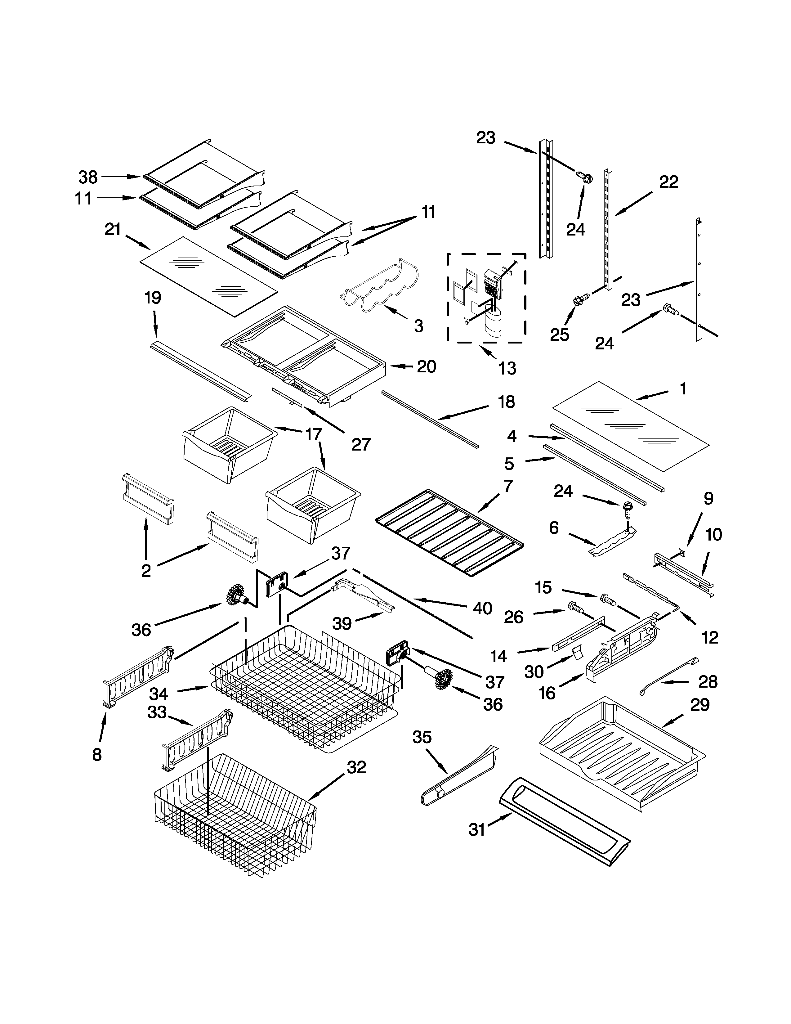 Shelf parts
