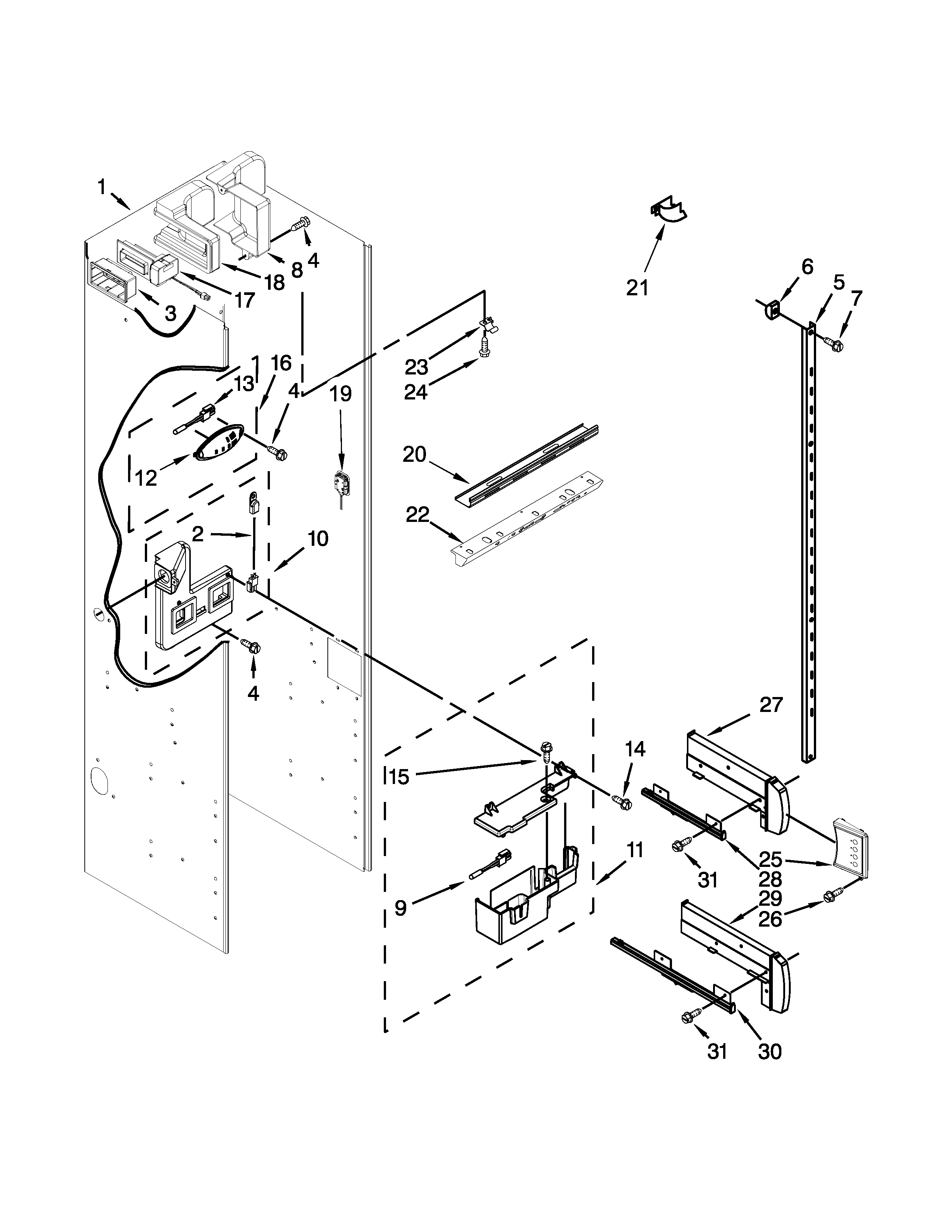 REFRIGERATOR LINER PARTS