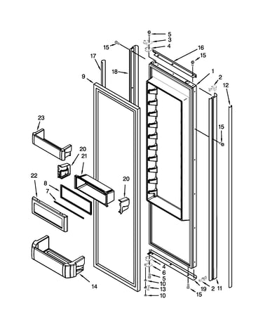 Refrigerator door parts