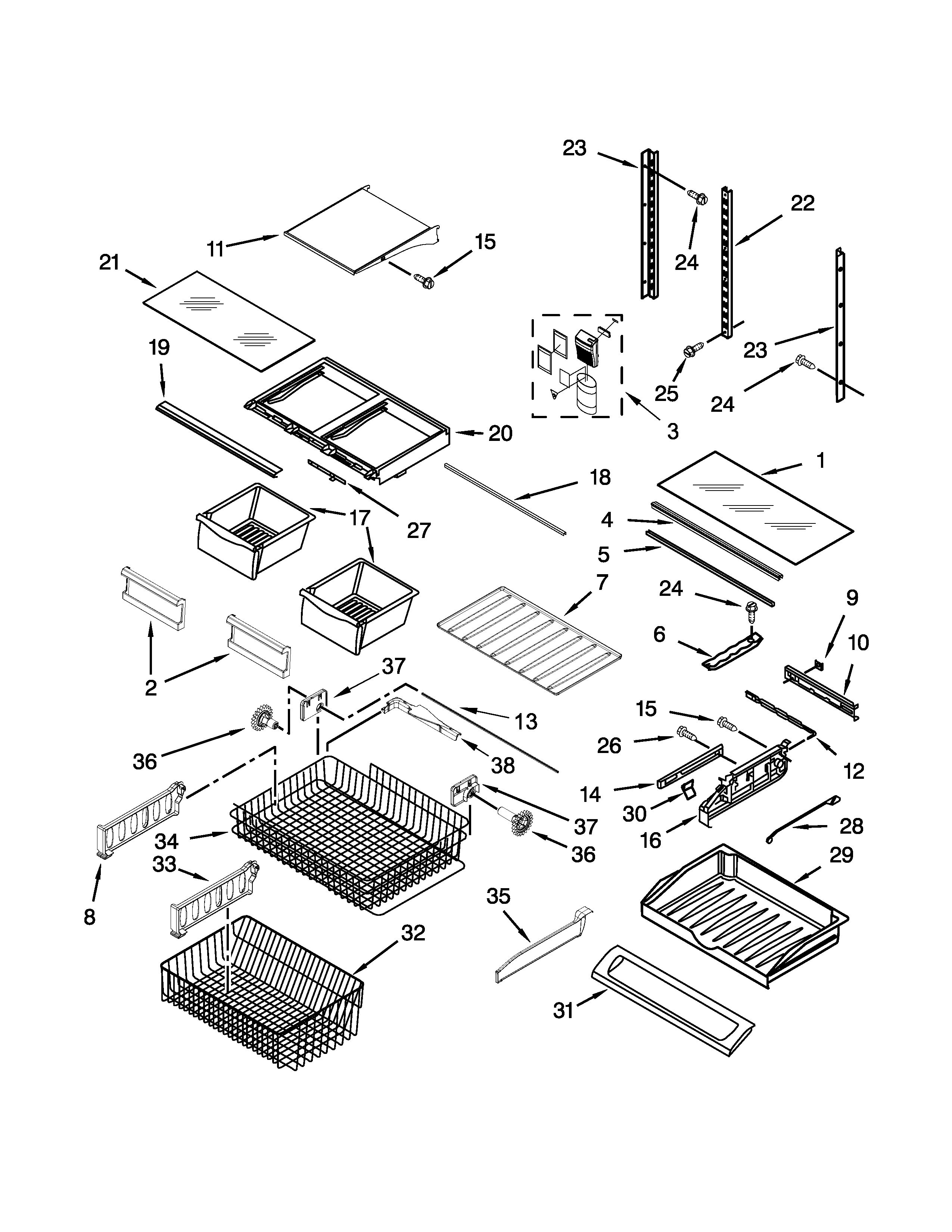 Shelf parts