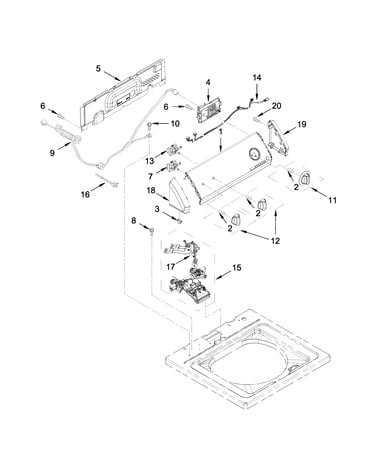 Controls and water inlet parts