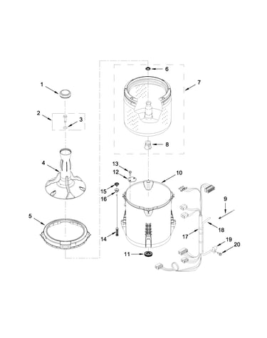 Basket and tub parts
