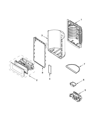 Dispenser front parts