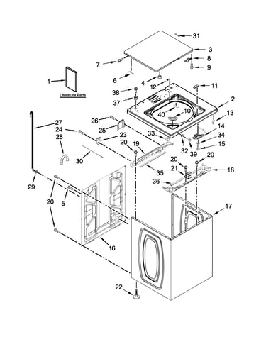 Top and cabinet parts