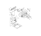 Whirlpool CAE2743BQ0 controls and water inlet parts diagram