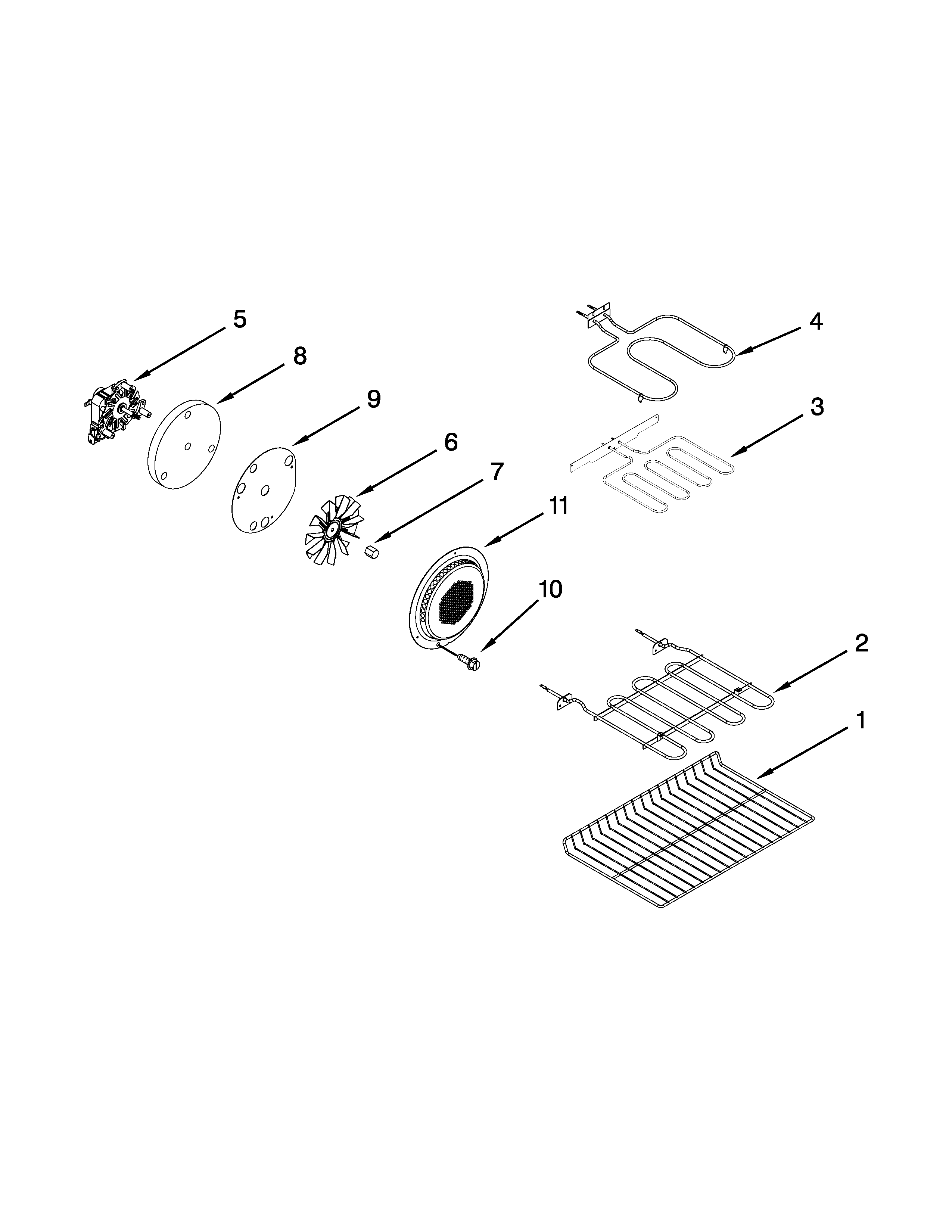 Internal oven parts