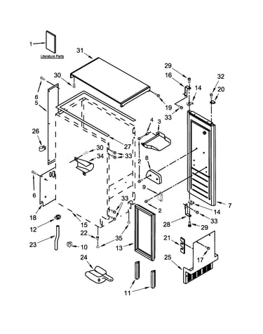 Cabinet, door and liner parts