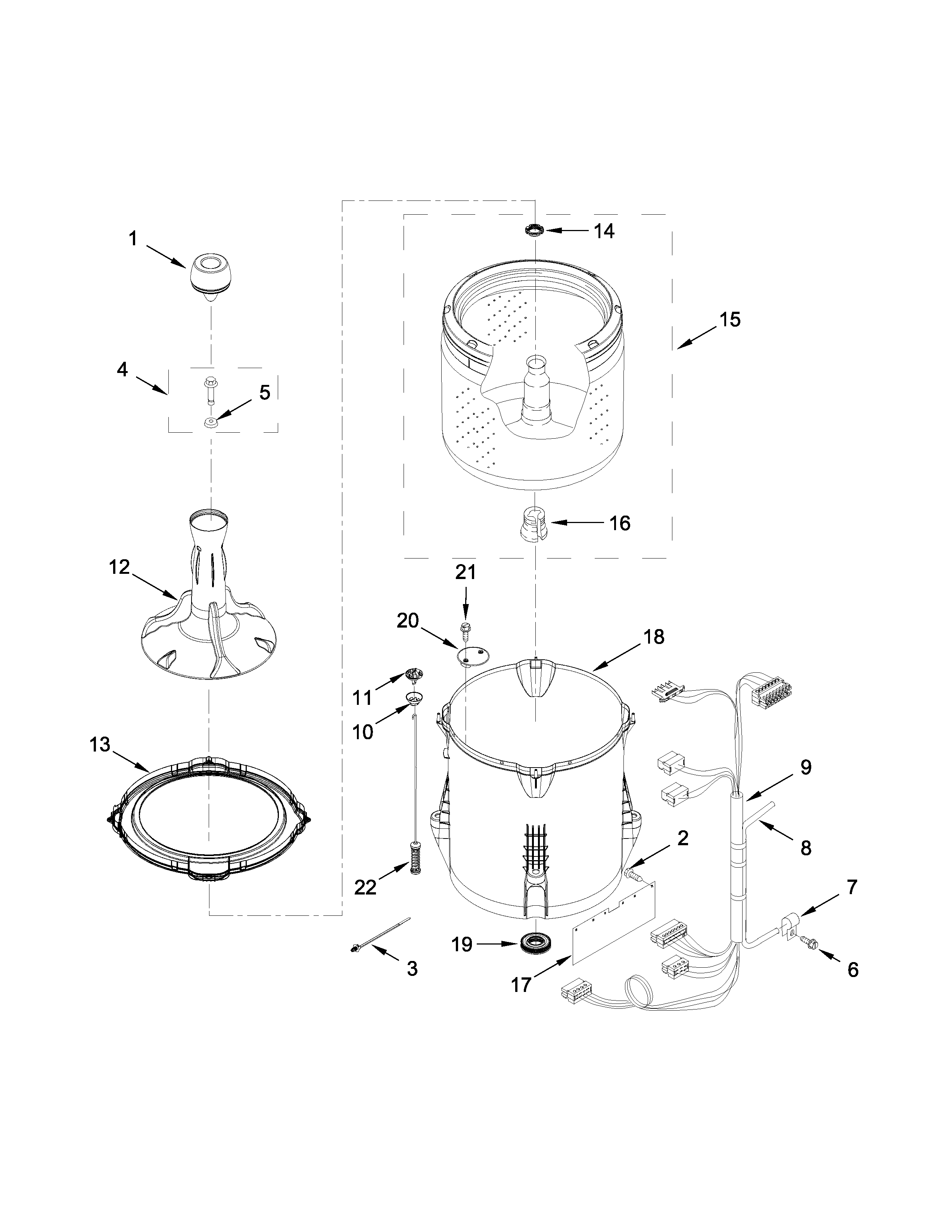 Basket and tub parts
