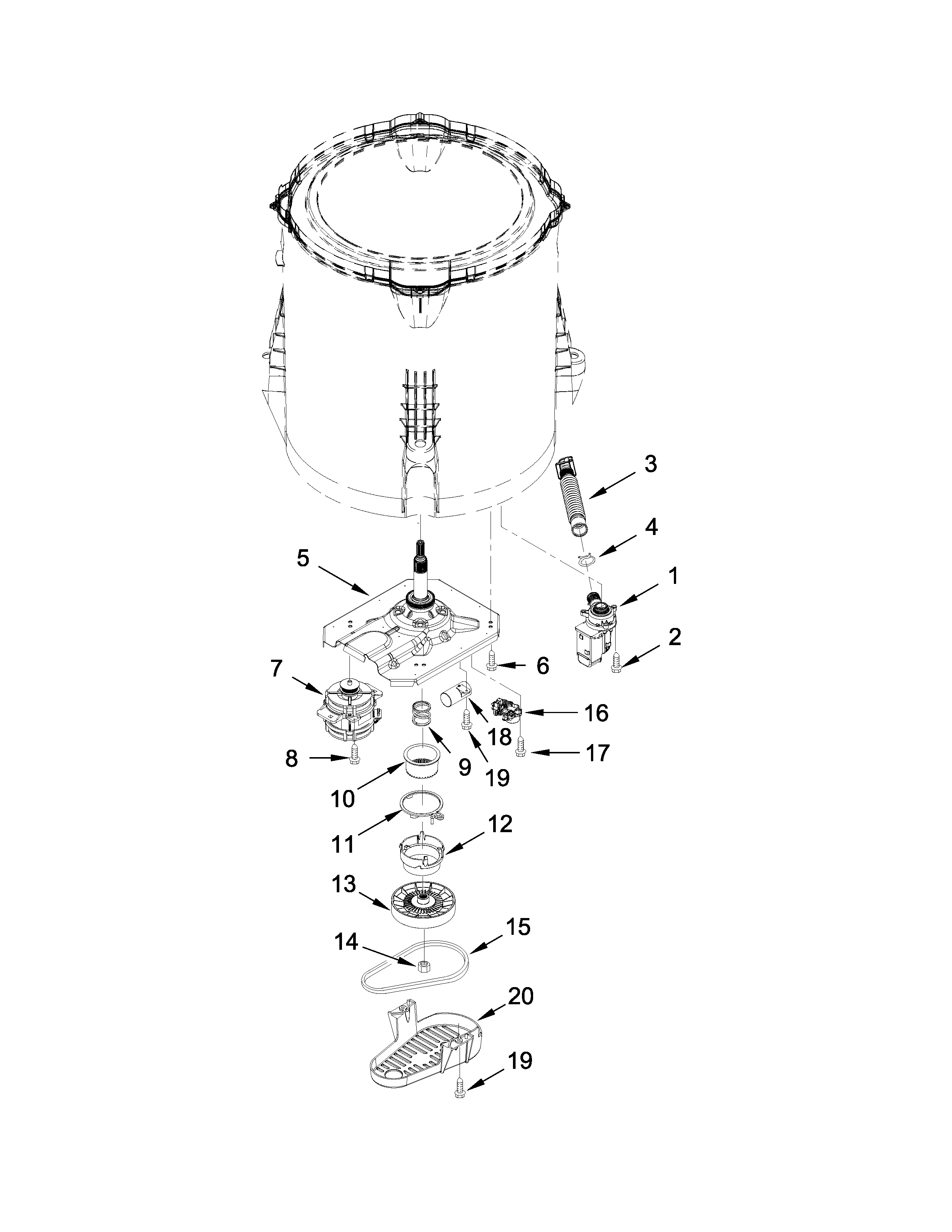 GEARCASE, MOTOR AND PUMP PARTS