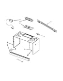 Cabinet and installation parts