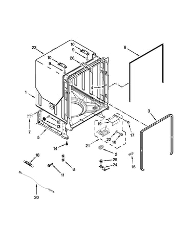 Tub and frame parts