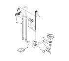 Whirlpool WDF760SADM2 fill, drain and overfill parts diagram