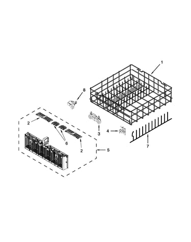 Lower rack parts