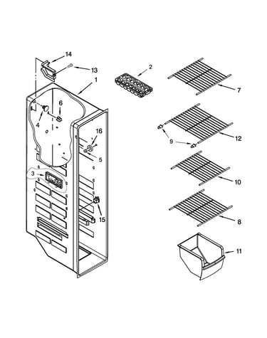 Freezer liner parts