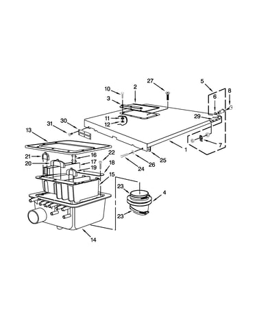 Soap hopper and top cover parts
