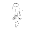 Maytag MVW18MNBWW0 gearcase, motor and pump parts diagram