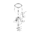 Maytag MVW18PDBXW0 gearcase, motor and pump parts diagram