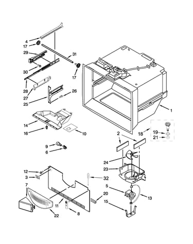 Freezer liner parts
