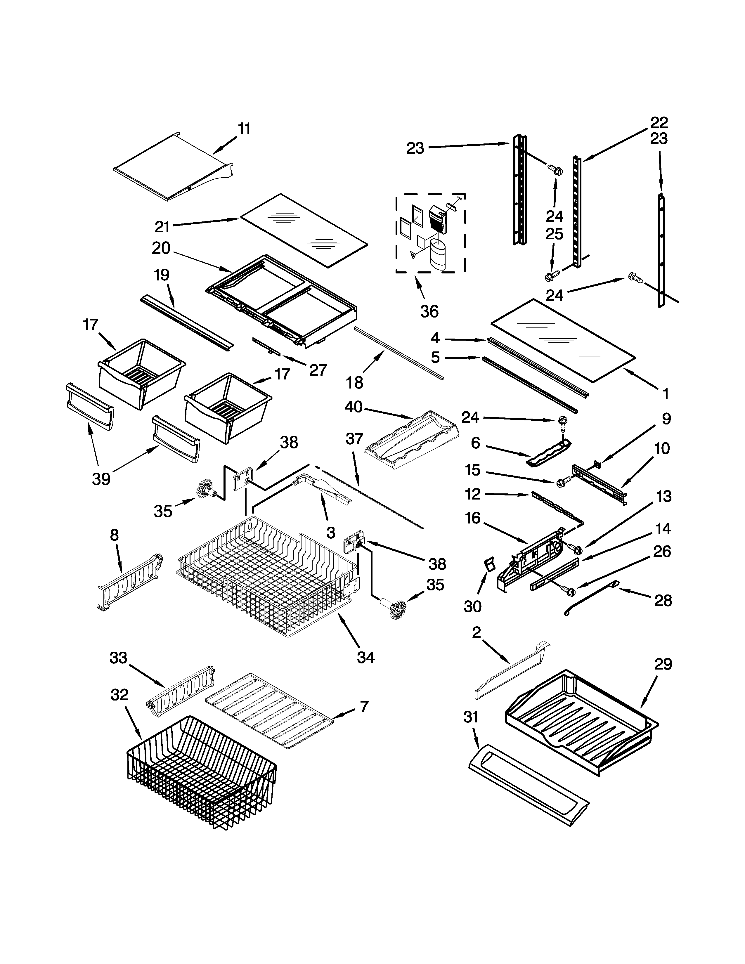Shelf parts