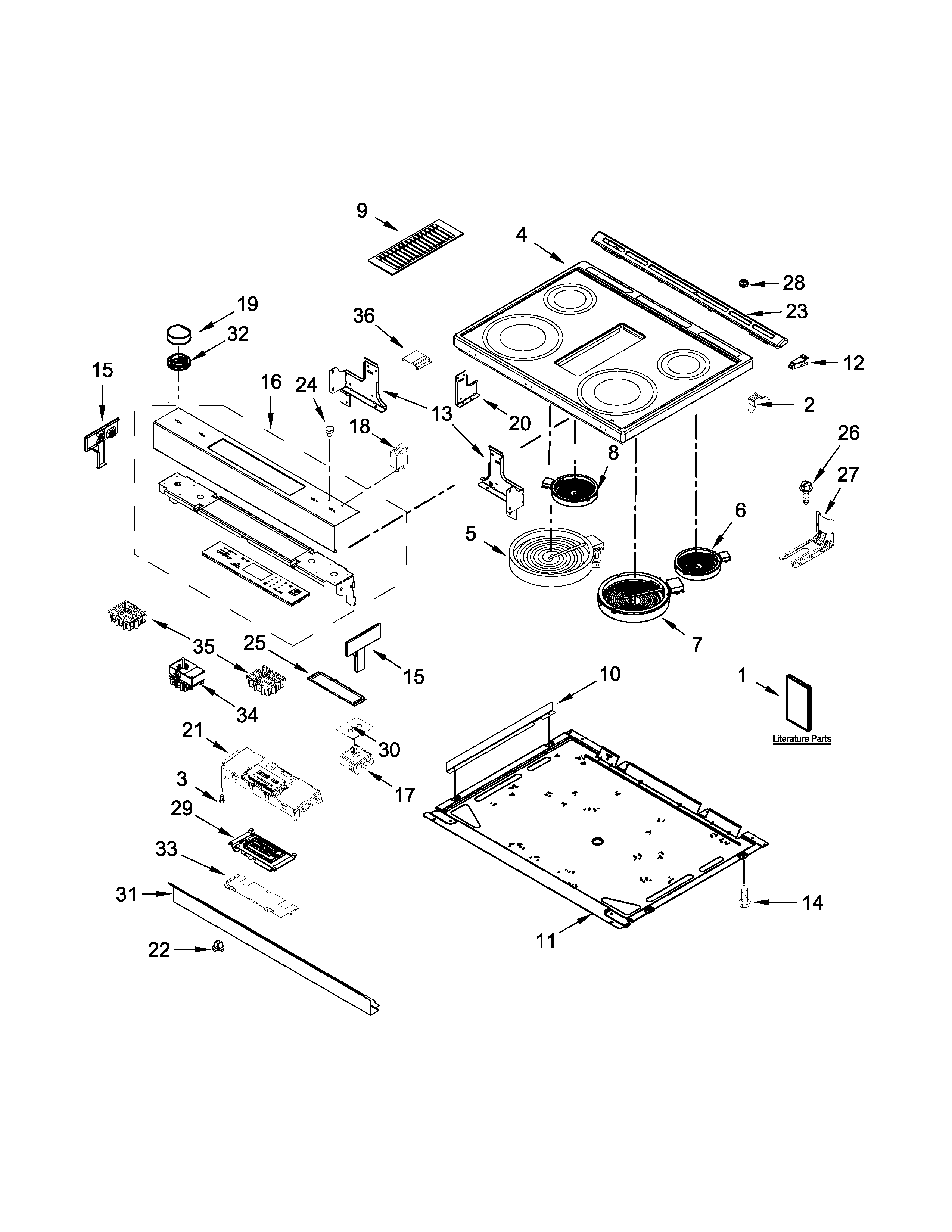Cooktop parts