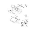 Whirlpool WED8500DR0 top and console parts diagram