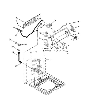 Controls and water inlet parts