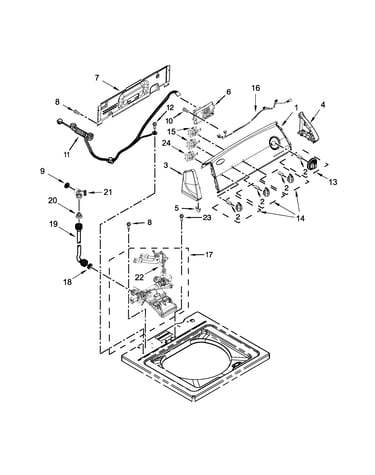 Controls and water inlet parts