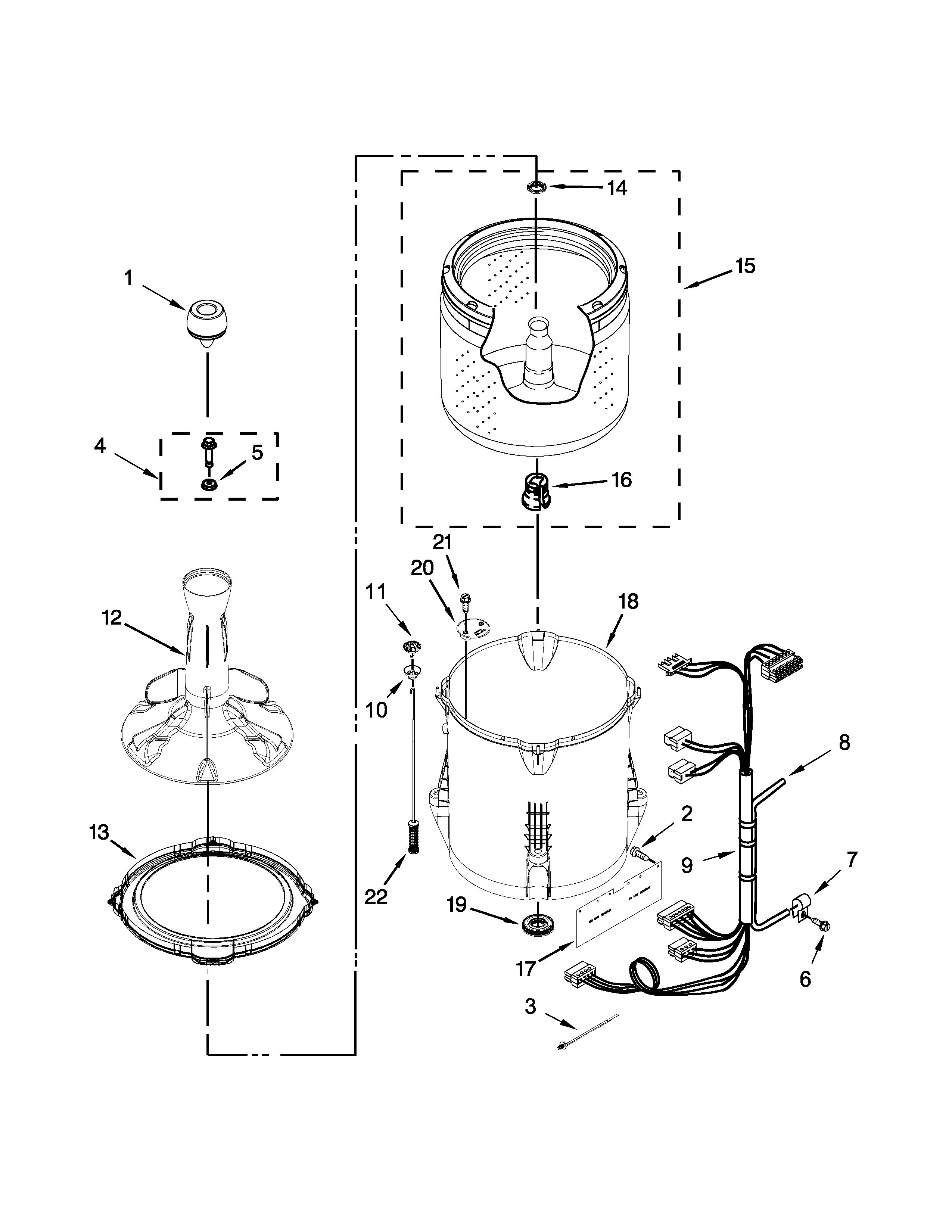 Basket and tub parts