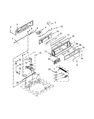 Controls and water inlet parts