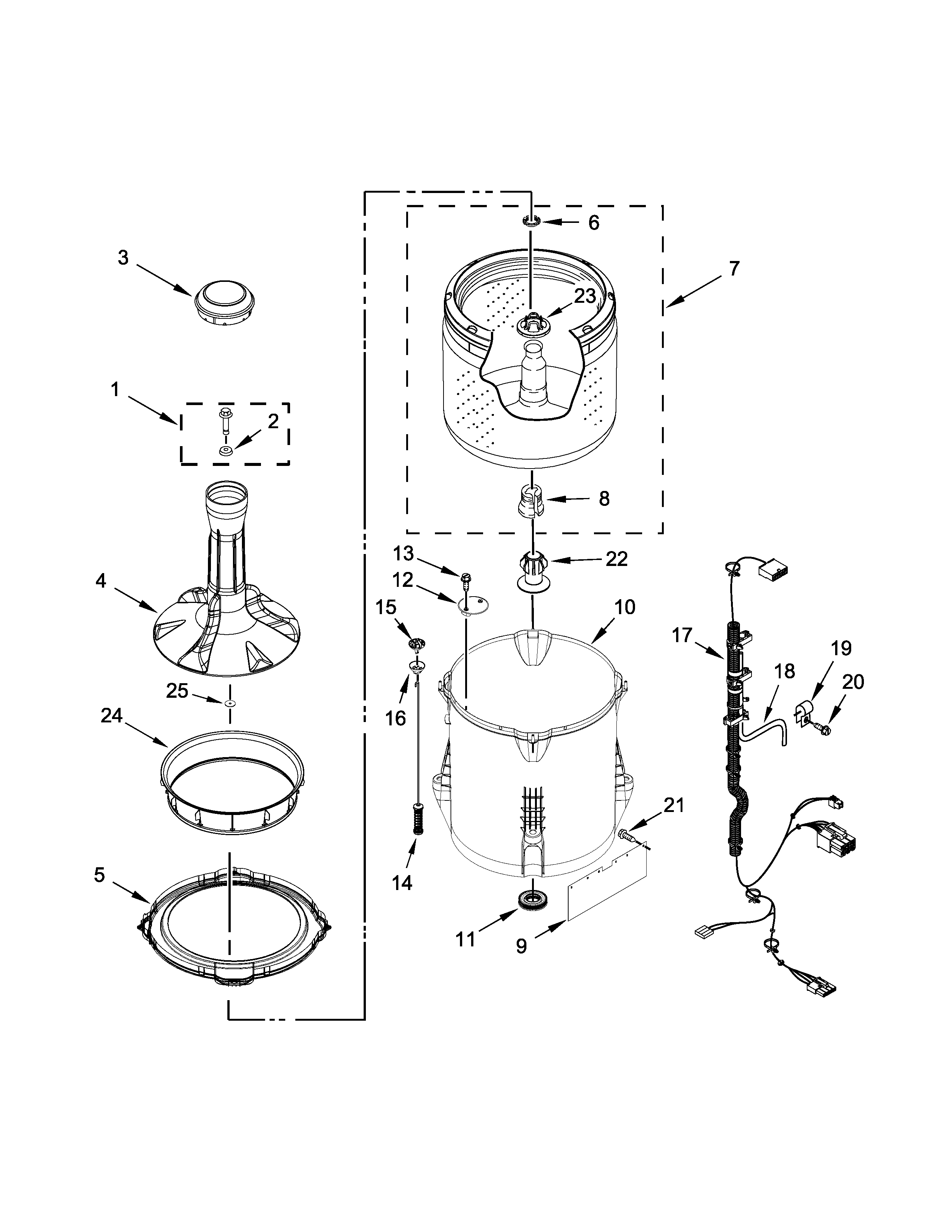 Basket and tub parts