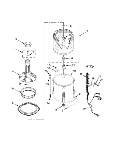 Basket and tub parts