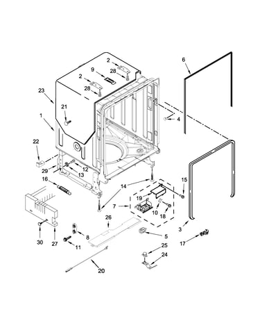 Tub and frame parts