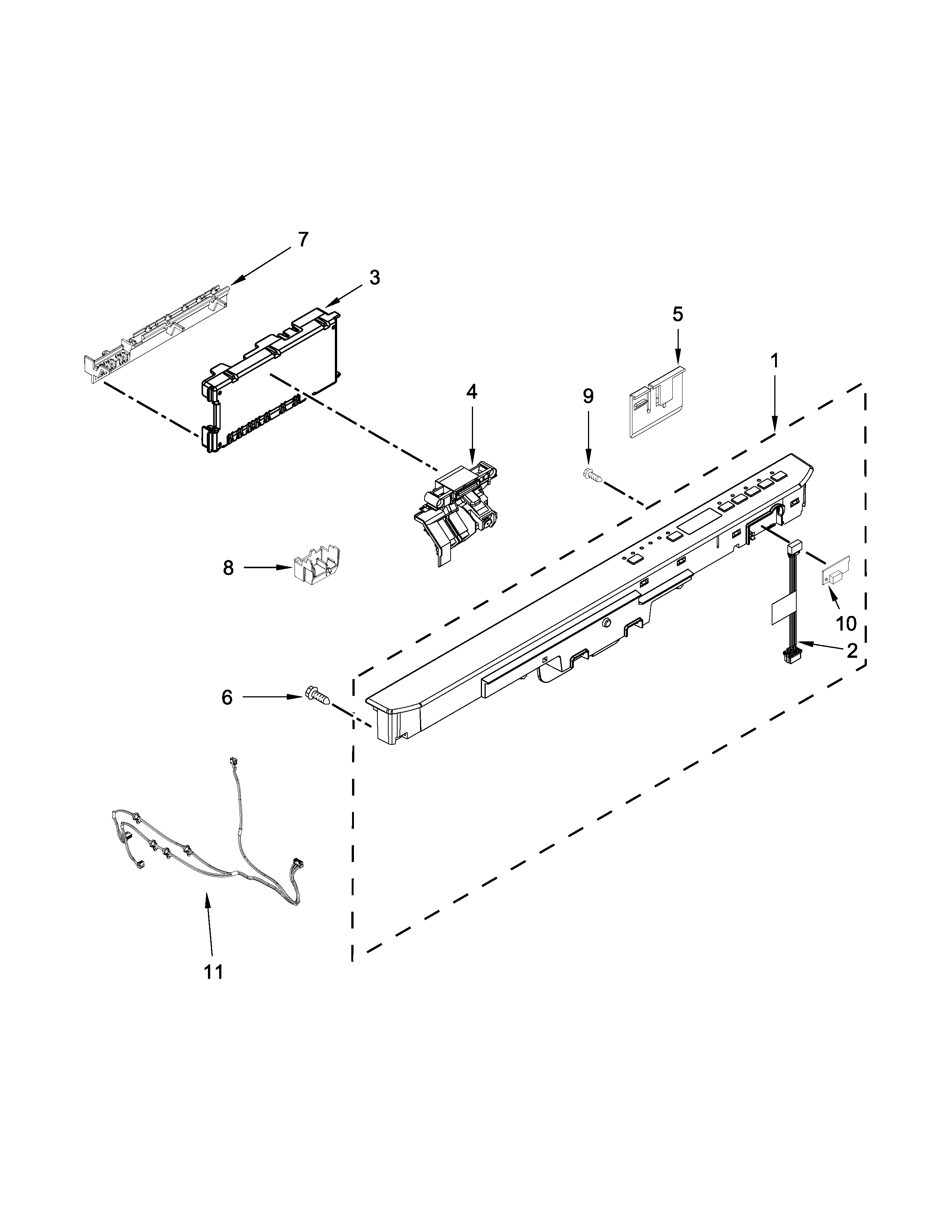 CONTROL PANEL AND LATCH PARTS