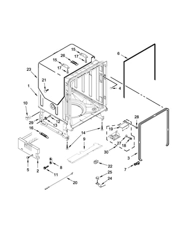 Tub and frame parts