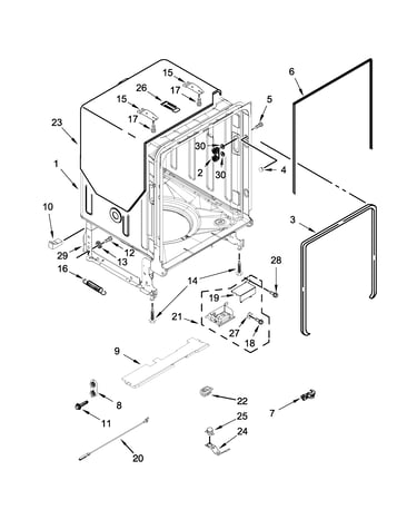 Tub and frame parts