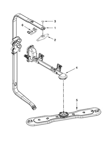 Upper wash and rinse parts