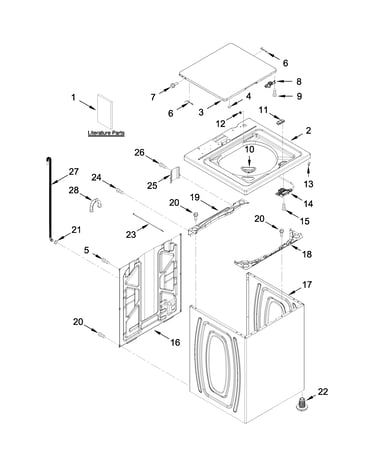 Top and cabinet parts