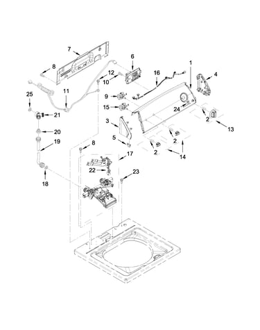 Controls and water inlet parts