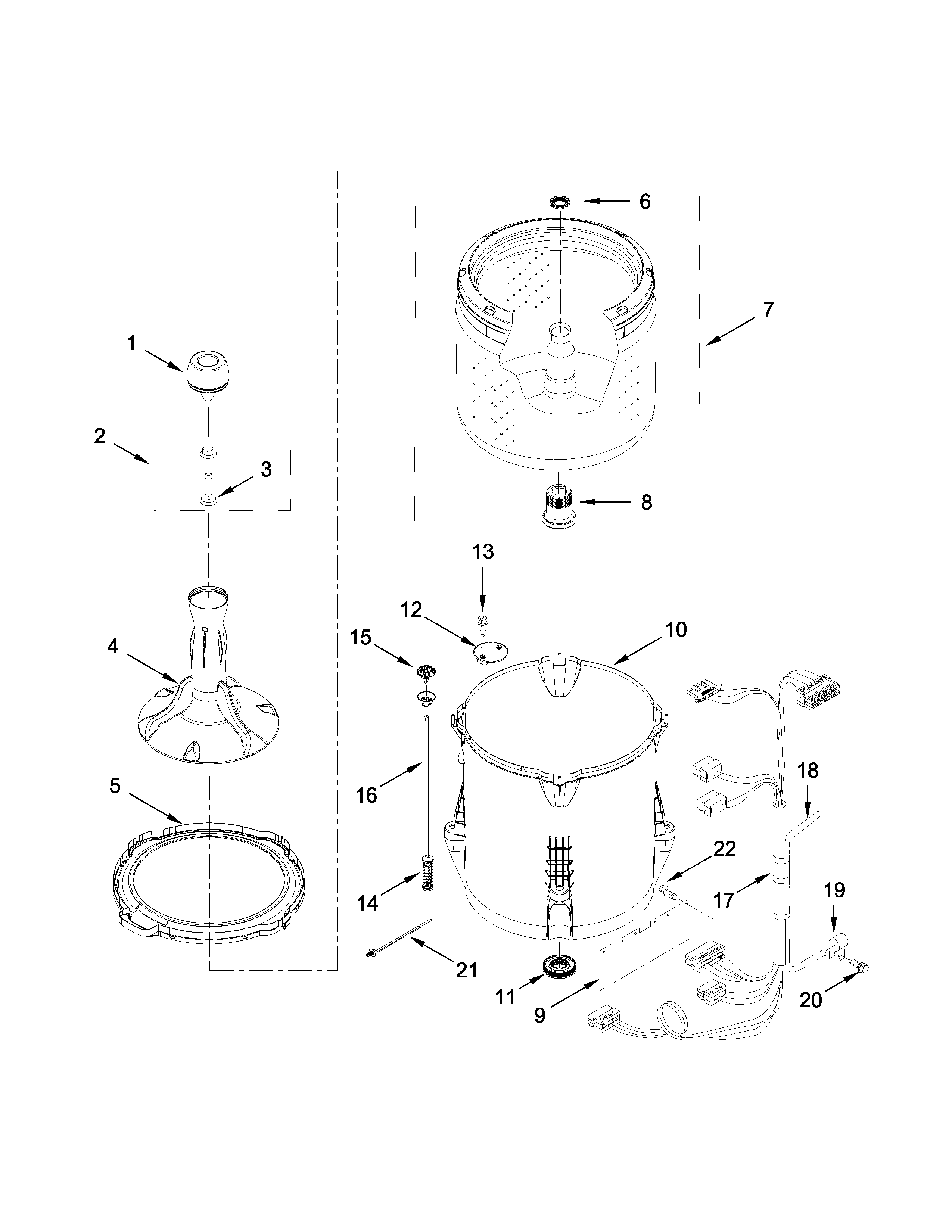 Basket and tub parts