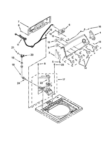Controls and water inlet parts