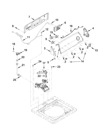 Controls and water inlet parts