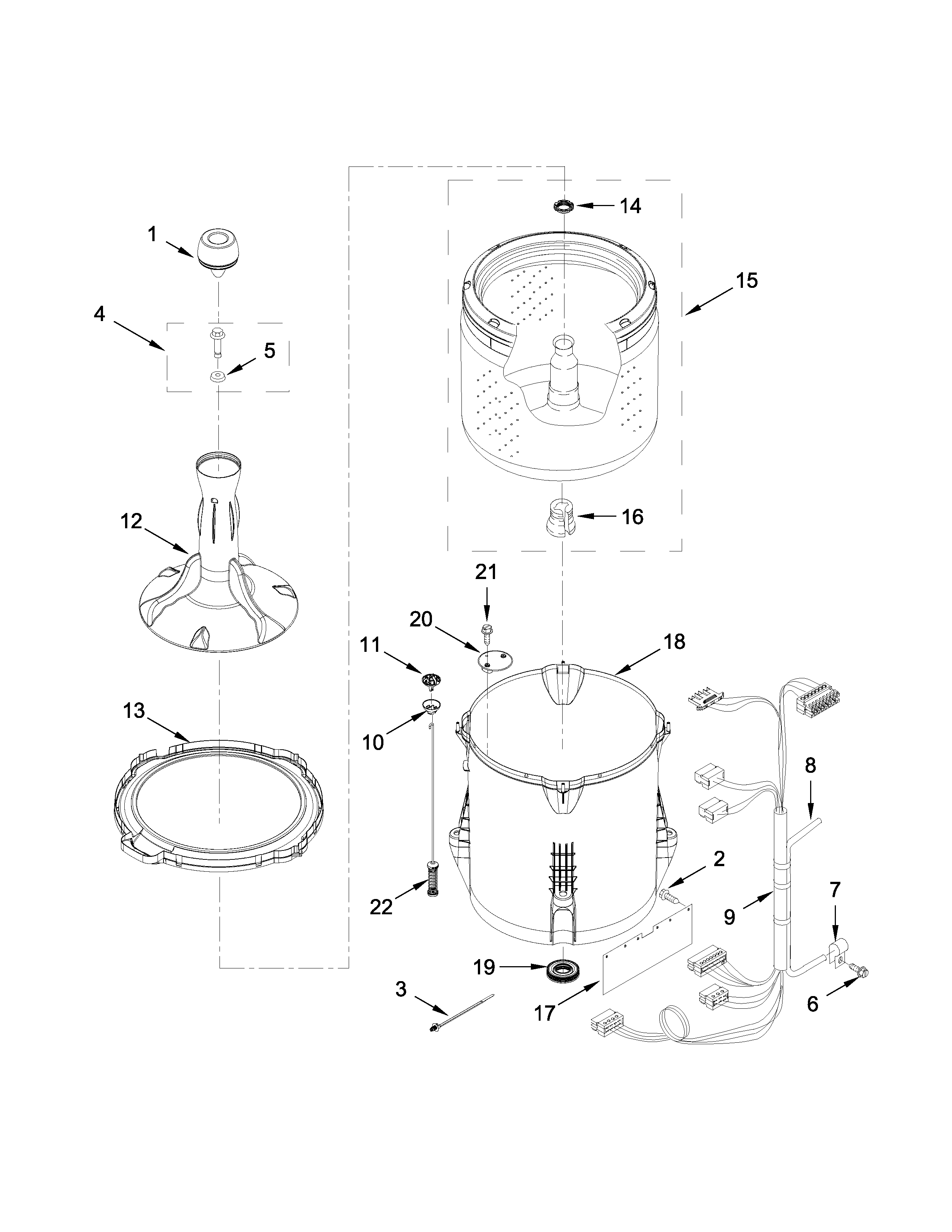 Basket and tub parts