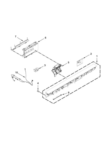 Control panel and latch parts