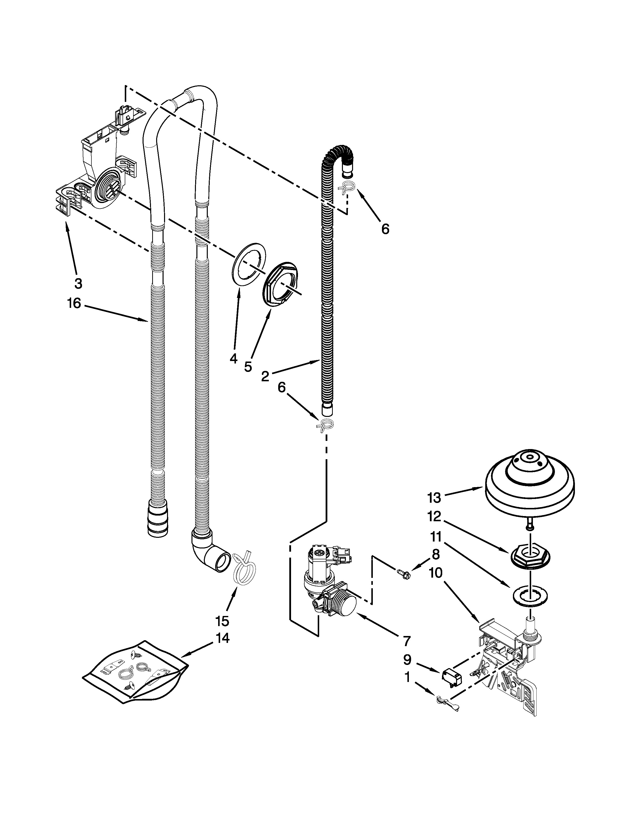 Fill, drain and overfill parts