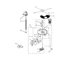 KitchenAid KDTE204EBL1 pump, washarm and motor parts diagram
